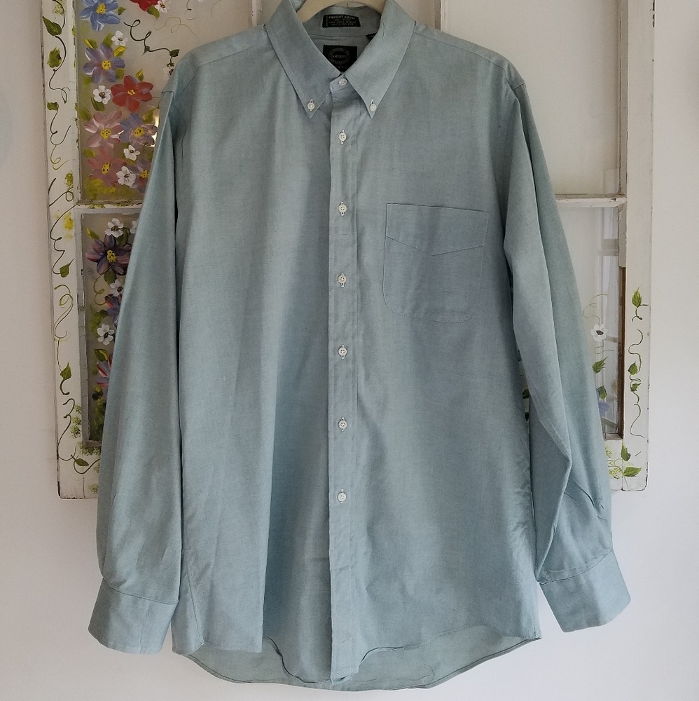 Saddles Dress Shirt 100%cotton pinpoint Oxford Size 16/35